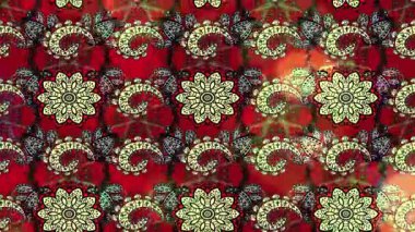 Renkli unsurlarla hareketli arka plan görüntüleri. Çiçekler. Eski model. Bayrak tarzı. Video kaydı. Şablon. Döngü. Kusursuz.. 