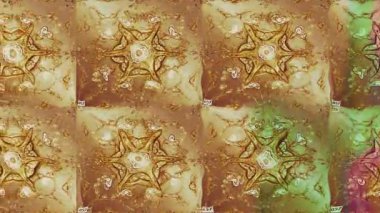 Renkli unsurlarla hareketli arka plan görüntüleri. Çiçekler. Eski model. Bayrak tarzı. Video kaydı. Şablon. Döngü. Kusursuz.. 