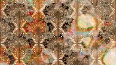 Renkli unsurlarla hareketli arka plan görüntüleri. Çiçekler. Eski model. Bayrak tarzı. Video kaydı. Şablon. Döngü. Kusursuz.. 