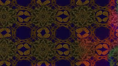 Renkli unsurlarla hareketli arka plan görüntüleri. Çiçekler. Eski model. Bayrak tarzı. Video kaydı. Şablon. Döngü. Kusursuz.. 