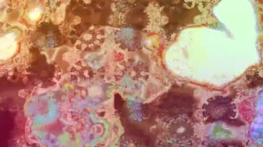 Renkli unsurlarla hareketli arka plan görüntüleri. Çiçekler. Eski model. Bayrak tarzı. Video kaydı. Şablon. Döngü. Kusursuz.. 