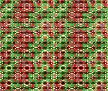 Renkli Bahar Teması eskiz kalıbı. Düz Çiçek Elementleri Tasarımı. Yeşil ve kahverengi renkli çiçekler. Çiçekle çizim deseni.