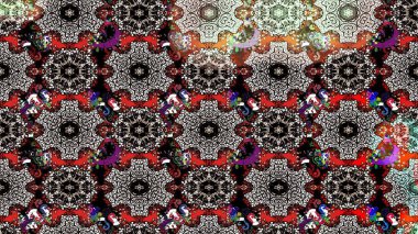 Arkaplan dokusu, duvar kağıdı, siyah ve nötr renklerde çiçek teması. Soyut etnik raster çizim kalıbı. Kabile sanatı boho baskısı, klasik çiçek arkaplanı.