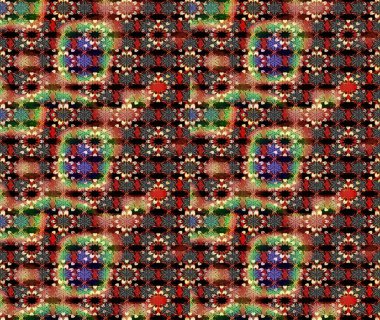 Tekstil için suluboya eskiz deseni. El çizimi çiçek çizimi deseni (fayans). Şirin çiçekli, desenli, siyah ve kahverengi renkli çizim deseni.