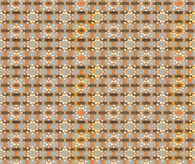 Çiçek deseni. Bej ve kahverengi renkte çiçek eskizi. Bej ve kahverengi renkli çiçekler. Şatafatlı bahar bahçesi dokusu. Raster illüstrasyonu.