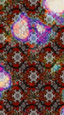 Raster illüstrasyonu. Yumuşak, bahar çiçekleri kahverengi ve gri renklerde. Raster çiçek desenli ve çiçekli..