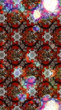 Eskiz tarzı kahverengi ve kırmızı renkler. Raster illüstrasyonu. Şirin karalamalı çiçek desenli çizim. Raster illüstrasyonu. El yapımı çiçek ve bitki koleksiyonu.