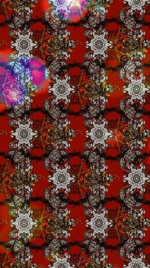 Modaya uygun kumaş deseni. Düz Çiçek Elementleri Tasarımı. Renkli Yaz Temalı eskiz kalıbı. Sevimli çiçek raster deseni.