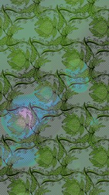 Sevgililer günü ve tebrik kartı konsepti için şık bir davetiye. Çiçek kompozisyonu, el boyası, hassas şablon. Üst manzara, yumuşak yeşil ve gri renkli. Manzaralı çiçek deseni.