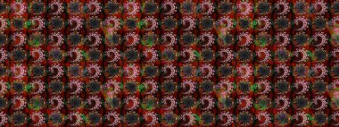 Çiçek deseni. Raster güzel kumaş deseni çiziyor. Düz Çiçek Elementleri Tasarımı. Renkli Bahar Teması çizim şablonu.
