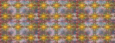 Güzel kumaş deseni. Güzel karalamalı çiçek desenli çizim. Raster illüstrasyonu. Küçük çiçekte sevimli çiçek deseni var..