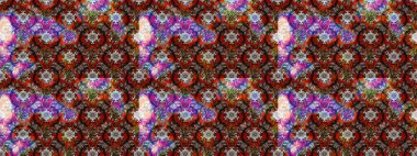 Şirin çiçek elementleri. Robot resim. Raster illüstrasyonu. Kahverengi ve kırmızı renkte çiçekler.