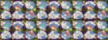 Raster Moda kumaş deseni. Şirin çiçekler. Çizgi çizimi deseni.