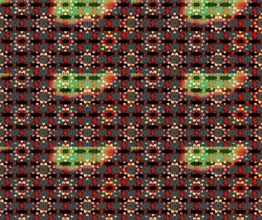 Çiçekli çiçek deseni, suluboya. Düz Çiçek Elementleri Tasarım Raster illüstrasyonu. Siyah ve kırmızı renkte çiçekler. Renkli Bahar Teması çizim şablonu.