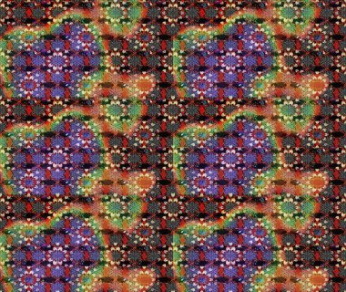 Raster illüstrasyonu. Küçük çiçekteki sevimli çiçek deseni. Güzel kumaş deseni. Güzel karalamalı çiçek deseni çiz..