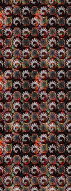 Gömlek, arka plan modelini çiz. Tropik çiçekler. Siyah ve gri renkte çiçekler.