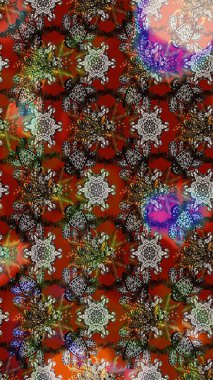 Şirin, zarif çiçekler Raster illüstrasyonu. Yapraklı çizim şekli. Poster ya da kapak için arka plan. Davetiye ve kartpostal tasarımı için dekoratif çiçek unsurları. Tekstil için figür.