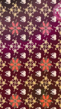 Raster illüstrasyonu. Yumuşak, bahar çiçekleri kahverengi ve mor renklerde. Yaprak ve çiçeklerin suluboya resmi, kahverengi ve mor renklerin çizim şekli.