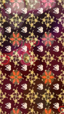 Nazik, narin çiçek arkaplanı. Kahverengi ve mor renkli çiçekler. Raster çiçek desenli ve çiçekli..