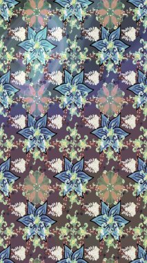 Düz Çiçek Elementleri Tasarım Raster illüstrasyonu. Çiçekli çiçek deseni, suluboya. Tarafsız ve kahverengi renkte çiçekler. Renkli Bahar Teması çizim kalıbı.