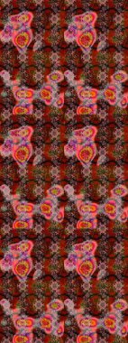 Yumuşak, yaz çiçekli arka plan. Çiçekli karalama şeklinde Raster çiçek deseni. Kahverengi ve pembe renkte çiçekler.