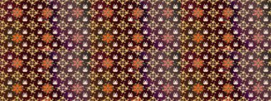 Çiçekli çiçek deseni, suluboya. Süslü kumaş deseni. Raster deseni.