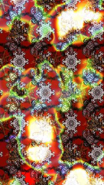 Çiçekli eskiz deseni. Suluboya çizimi. El çizimi. Kahverengi ve kırmızı renkte çiçekler.