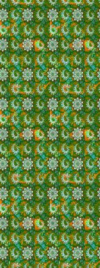 Moda baskıları için zarif bir şablon. Motley illüstrasyonu. Küçük renkli çiçekler. Yeşil ve kahverengi çiçekli bahar çiçekleri. Küçük çiçekte şirin desenler.