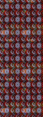 Küçük çiçekli yay deseni çiz. Suluboya stilinde kırmızı ve siyah renklerde. Raster illüstrasyonu.