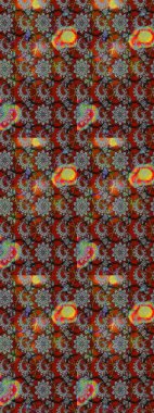 Raster çiçek desenli çiçek deseni, yapraklar, dekoratif elementler, sıçrama, lekeler, el çizimi kontur çizgileri ve Doodle çizim stili, grafik raster çizim çizimi.