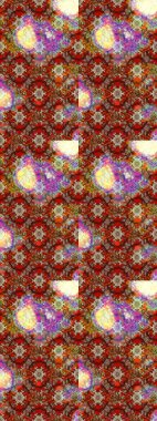 Çiçekli karalama şeklinde Raster çiçek deseni. Yumuşak, bahar çiçekli arka plan. Kahverengi ve kırmızı renkte çiçekler.