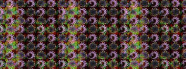 Raster stili kumaş deseni. Çiçekler suluboya çizim deseni.