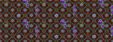 Raster illüstrasyonu. Kahverengi ve gri renklere karalamalar çizilmiş çiçek deseni.