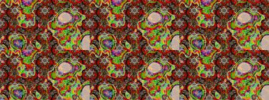 Flower eskiz arka planı. Raster illüstrasyonu. Şatafatlı bahar bahçesi dokusu. Çiçek deseni.