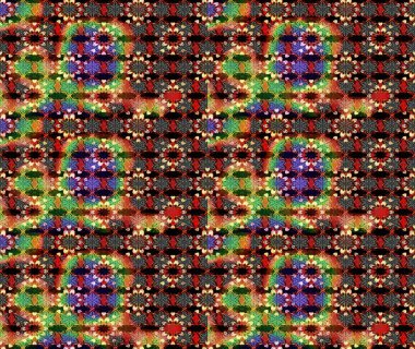 Küçük çiçekte güzel bir çiçek deseni var. Raster deseni. Çiçekli çiçek deseni, suluboya..