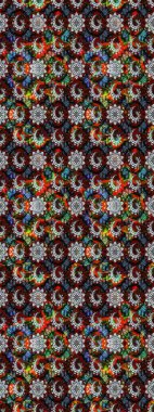 Çiçek ve yapraklı karalama şeklinde Raster çiçek deseni. Raster illüstrasyonu. Yumuşak, bahar çiçekleri siyah ve gri renklerde.