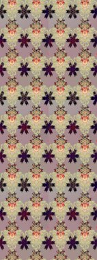 Raster illüstrasyonu. Şirin çiçek elementleri. Robot resim. Çiçekler bej ve gri renklerde.