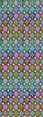 Mavi ve kahverengi renkte çiçekler. Renkli Bahar Teması eskiz kalıbı. Düz Çiçek Elementleri Tasarımı. Raster illüstrasyonunda çiçek deseni çizimi.