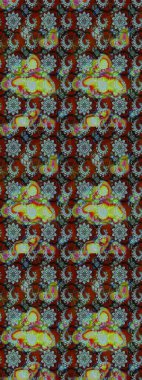 Eski usul küçük çiçekli şirin bir eskiz deseni. Moda arka planında parlak buketler. Kumaş, duvar kağıdı ve kağıt üzerine baskı yapmak için gelişen arka plan. Raster illüstrasyonu.