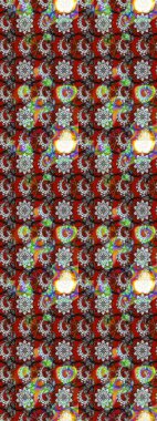 Tropical sketch pattern with many gray and red abstract flowers. Cute Floral pattern in the small flower. Varicologray and red raster sketch illustration.