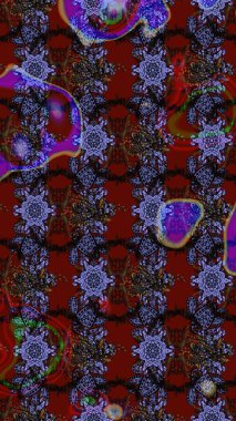 Düz Çiçek Elementleri Tasarımı. Kırmızı ve kahverengi renkte çiçekler. Güzel çiçek deseni. Renkli Bahar Teması çizim şablonu.