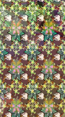 Kahverengi ve nötr renklerde zarif çiçekli suluboya. Raster illüstrasyonu. Renkli Bahar Teması eskiz kalıbı. Düz Çiçek Elementleri Tasarımı.