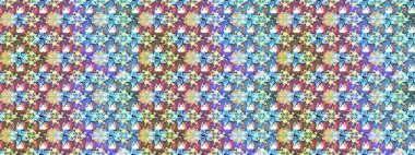 Raster Floral Illustration, Asyalı tekstil. Tarafsız ve mavi renkte etnik çiçeklerle süslenmiş zarif bir eskiz..