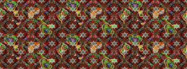 Raster Illustrasyon 'daki Çiçek Deseni' nin son moda çizimi. Düz Çiçek Elementleri Tasarımı. Renkli Yaz Temalı eskiz kalıbı. Güzel kumaş deseni.