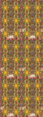 Elle çizilmiş çiçek desenli Raster çizimi. Tekstil, kumaş, ambalaj, hatıra defteri için hoş bir çiçek arkaplanı. Çocuksu tasarım. Kahverengi ve bej arkaplanda.