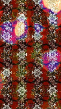 Sabıka fotoğraflarında, bebek kıyafetlerinde, duvar kâğıtlarında, paket kutularında falan kullanılabilir. Zarif, parlak ve eskiz kahverengi ve kırmızı çiçek desenli.