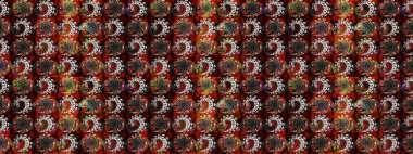 Kahverengi ve siyah renklerde. Çiçek. Raster illüstrasyonu. Taslak dekoratif arka plan, çiçek mandala.