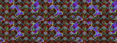 Raster illüstrasyonu. Eski usul. Tomurcukları papatya çiçekleri olan sevimli bir çiçek deseni. Kumaş, tekstil, duvar kağıdı baskısı için. Eskiz geçmişi. Miles Fleur, dandik süs.