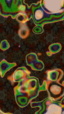 Düz Çiçek Elementleri Tasarımı. Güzel kumaş deseni. Karalama çiçeği. Raster illüstrasyonu. Zentangle soyut çiçekleri. Renkli Bahar Teması çizim şablonu.