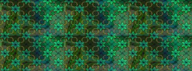 Elle çizilmiş sonbahar çiçeği deseni. Renkli yeşil ve mavi çizim kalıpları. Tekstil ve kapak tasarımı için mükemmel. Doodle tarzı. Yeşil ve mavi renkte çiçekler.